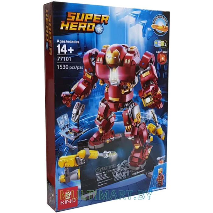 Конструктор King Super Hero 77101 Халкбастер: эра Альтрона